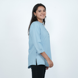 Light Blue Denim Tunic Top