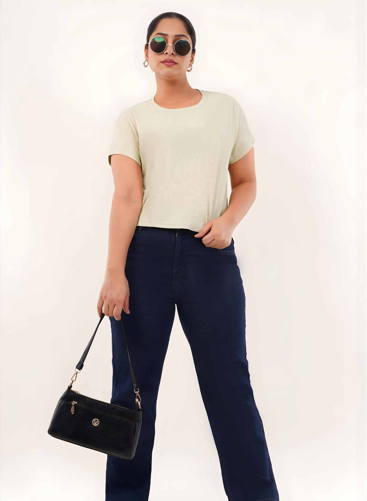 Creamy Ivory Ribbed Crop Top