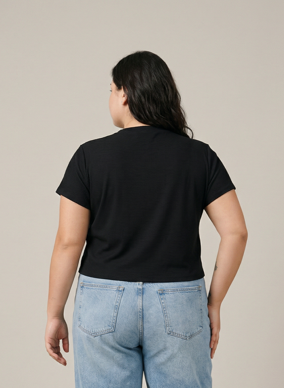 Midnight Marina Ribbed Crop Top