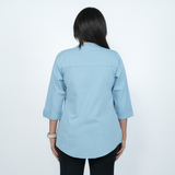 Light Blue Denim Tunic Top