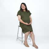 Gutsy Green Maternity T-Shirt Dress
