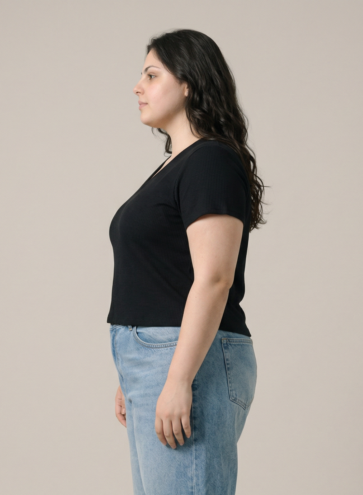 Midnight Marina Ribbed Crop Top