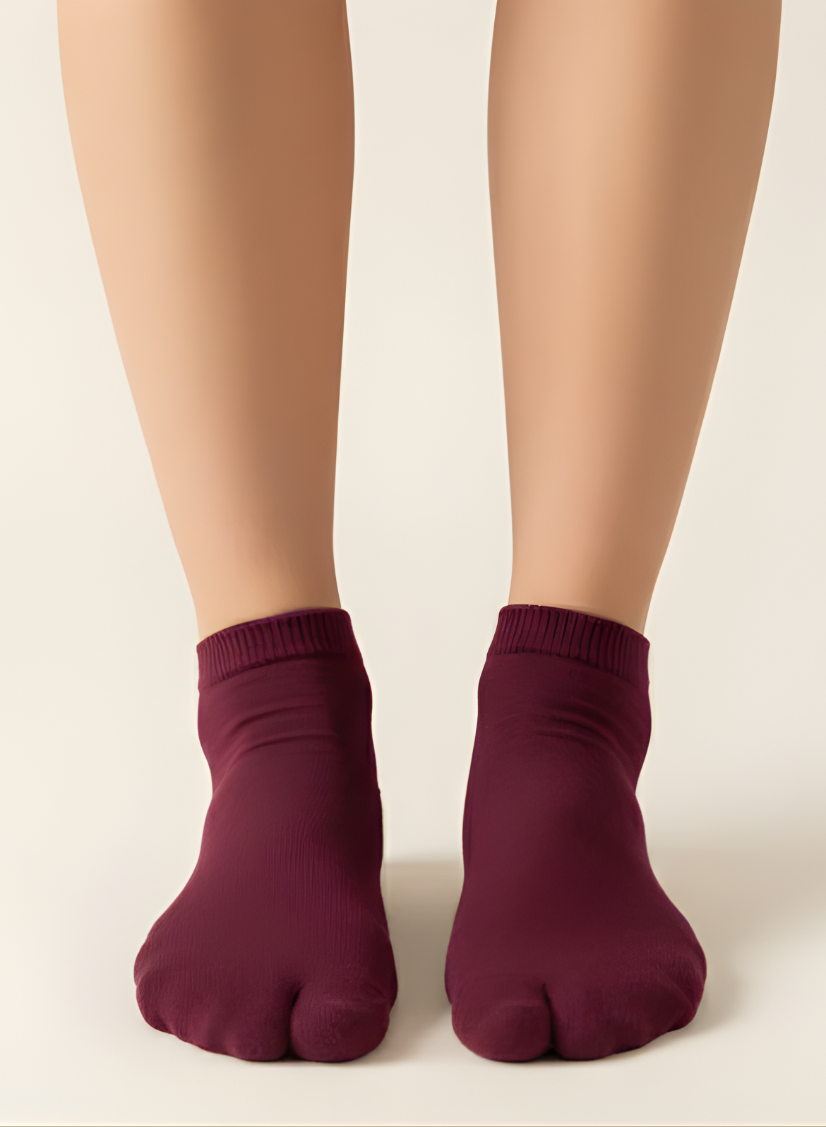 Burning Burgundy Women's Toe Socks