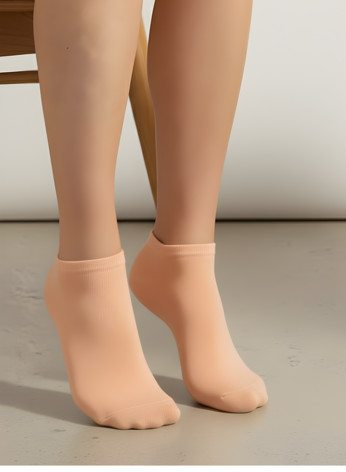 Peach Glow Comfort Ankle Socks