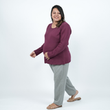 Burning Burgundy Maternity Full Sleeves T-Shirt
