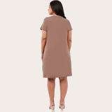 Mocha Mousse Tshirt Dress (Pantone Color of the Year 2025)