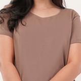 Mocha Mousse Tshirt Dress (Pantone Color of the Year 2025)