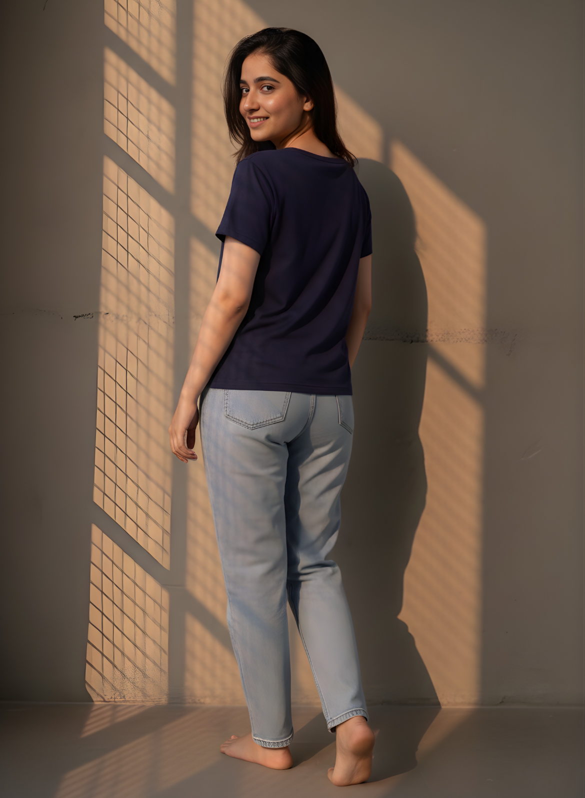 Ballsy Blue Relaxed Fit Round Neck T-shirt