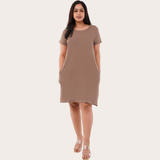 Mocha Mousse Tshirt Dress (Pantone Color of the Year 2025)