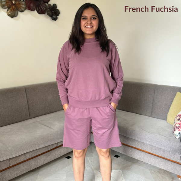 French Fuchsia Casual Co-ords Set