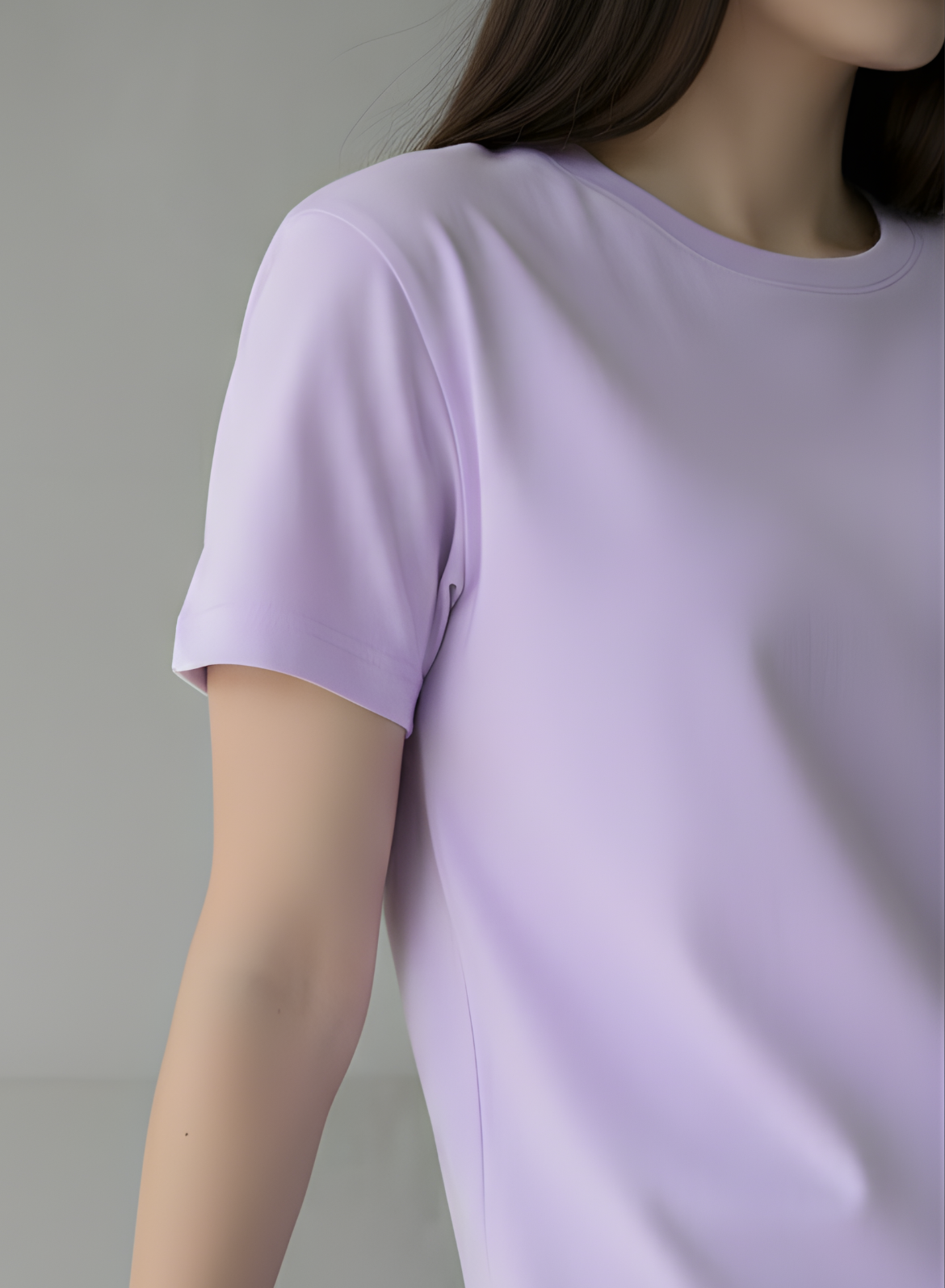 Lavish Lilac Solid T-shirt for Women