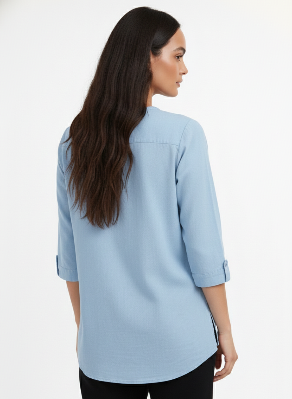 Light Blue Denim Tunic Top