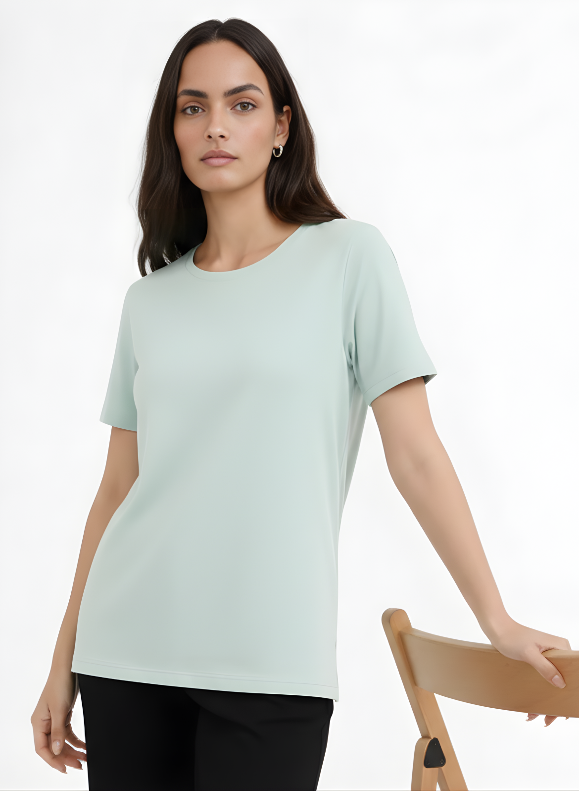 Glossy Green T-shirt for Women