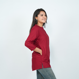Daily Wear Maroon Cotton Kurti for Women – Magnetic Maroon