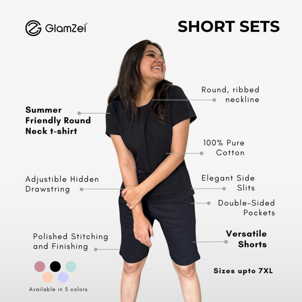 Vogue Black Shorts Set