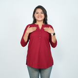 Daily Wear Maroon Cotton Kurti for Women – Magnetic Maroon