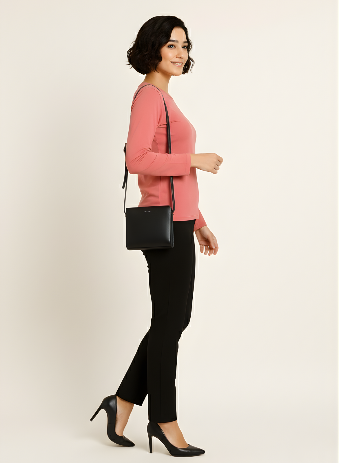 Pretty Pink Full Sleeves Solid T-shirt for Women