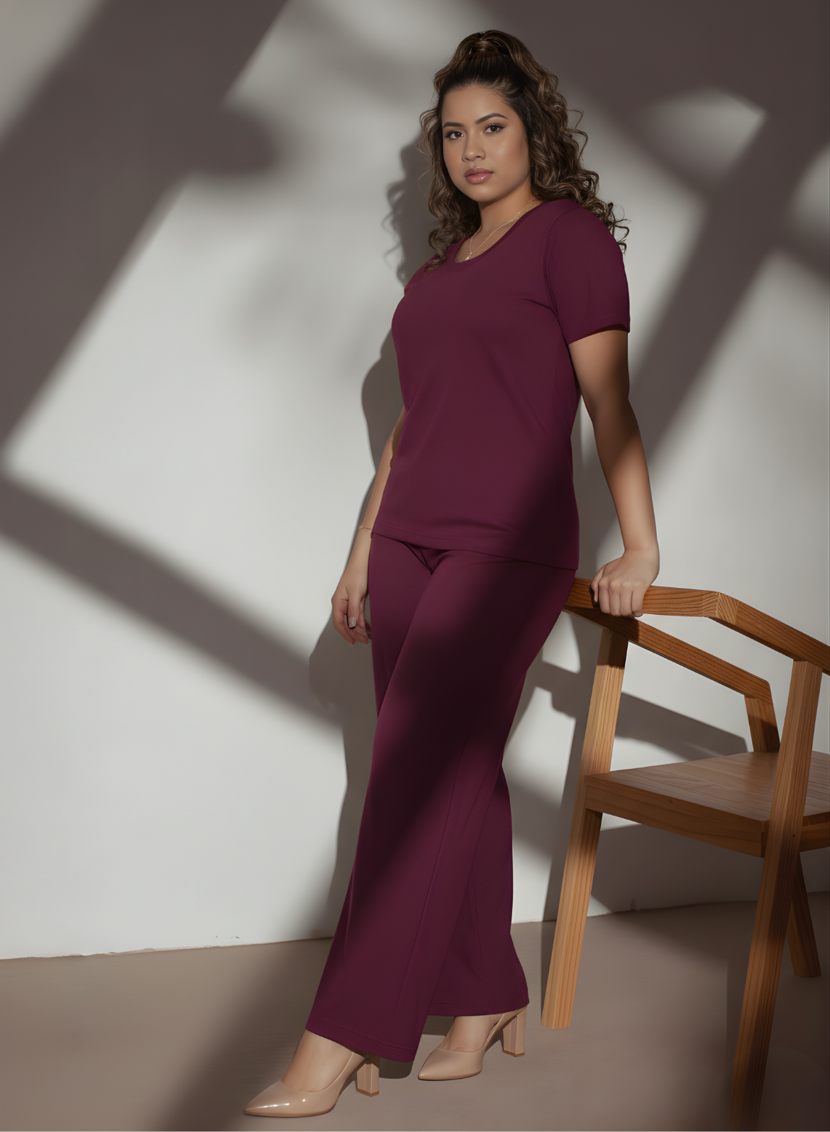 Burning Burgundy Summer Co-ords Set