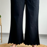 Black Wide Leg Pant for Women bottom view