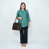Casual Cotton Kurti Top for Jeans - Silky Green