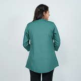 Casual Cotton Kurti Top for Jeans - Silky Green