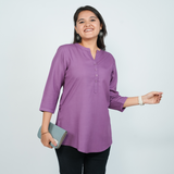 Stylish Cotton Kurti for Girls – Plum Orchid
