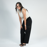 Women's Midnight Black Utility Cargo Jeans