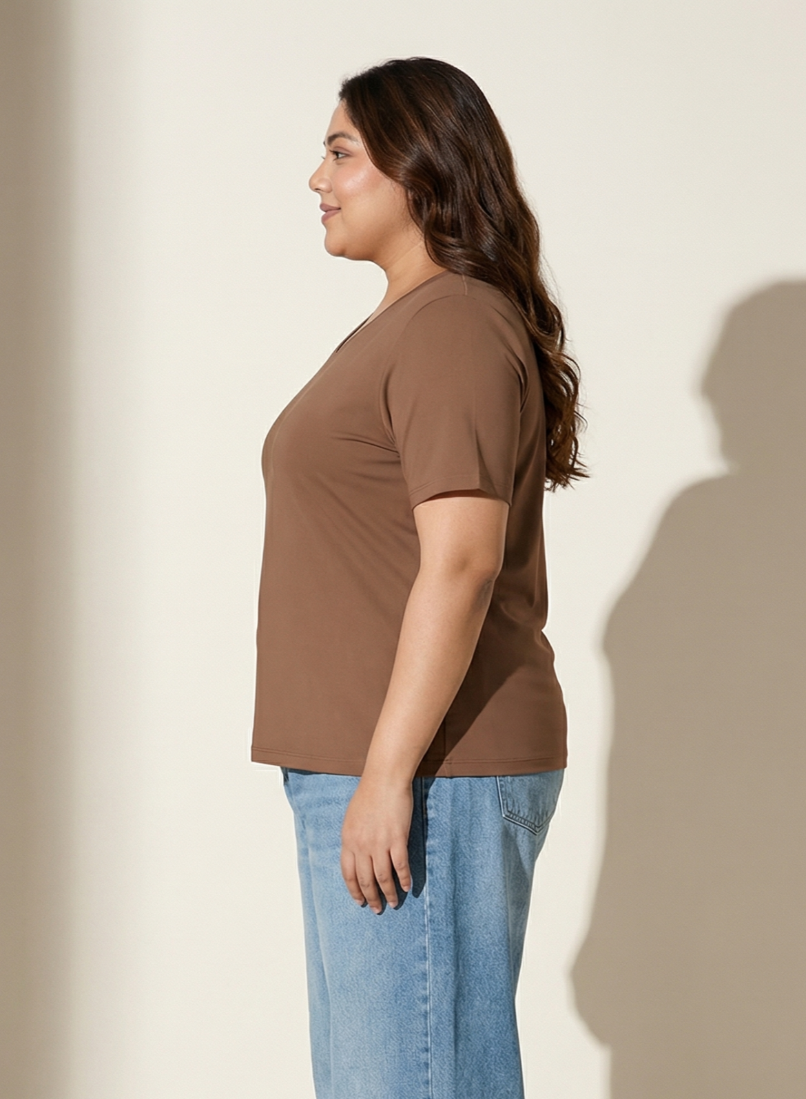 Mocha Mousse - Pantone Color of the Year 2025 ( V-Neck )