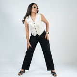 Women's Midnight Black Utility Cargo Jeans