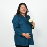 Twilight Blue Maternity Short Kurti
