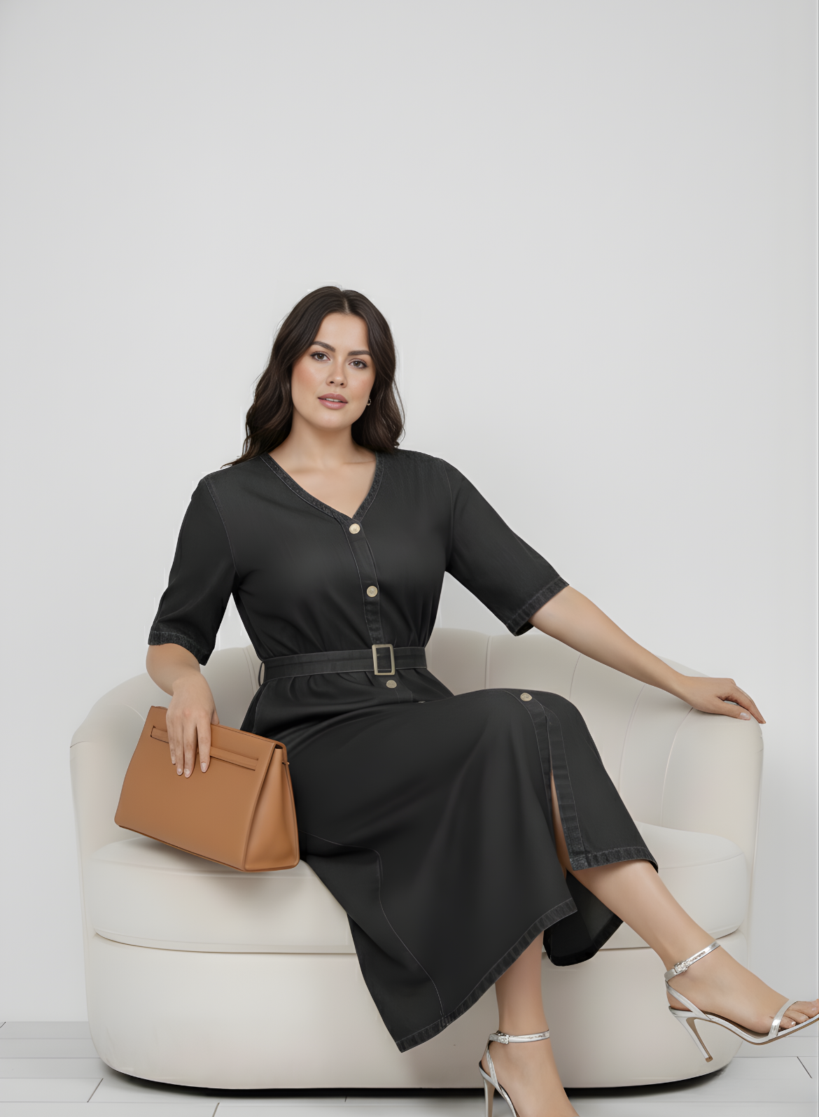 Midnight Black Denim Dress