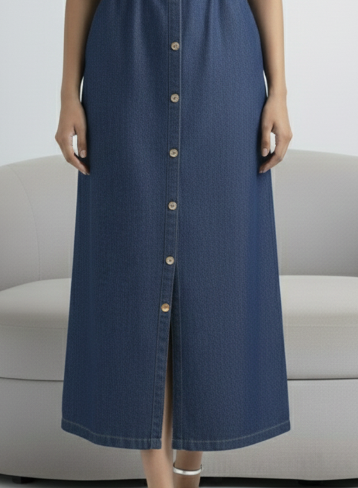 Navy Blue Denim Dress