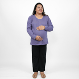Lively Lilac Maternity Full Sleeves T-Shirt