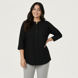 Midnight Black Denim Tunic Top