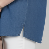 Navy Blue Denim Tunic Top