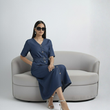 Navy Blue Denim Dress