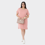 Plush Peach Tshirt Dress