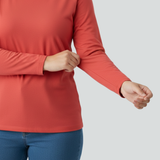 Coral Crush Full Sleeves Solid T-shirt for Women