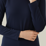 Ballsy Blue Full Sleeves Solid T-shirt for Women