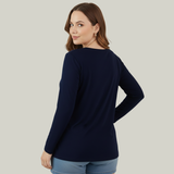 Ballsy Blue Full Sleeves V-Neck T-shirt