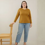 Rustic Charm Full Sleeves Solid T-shirt for Women