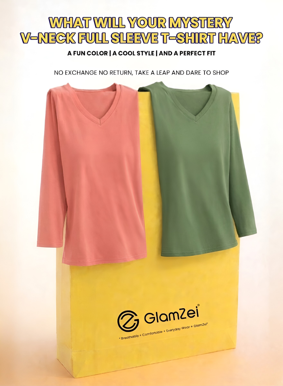 Mystery Box – V-Neck Full Sleeve T-shirts (Pack Of 2)