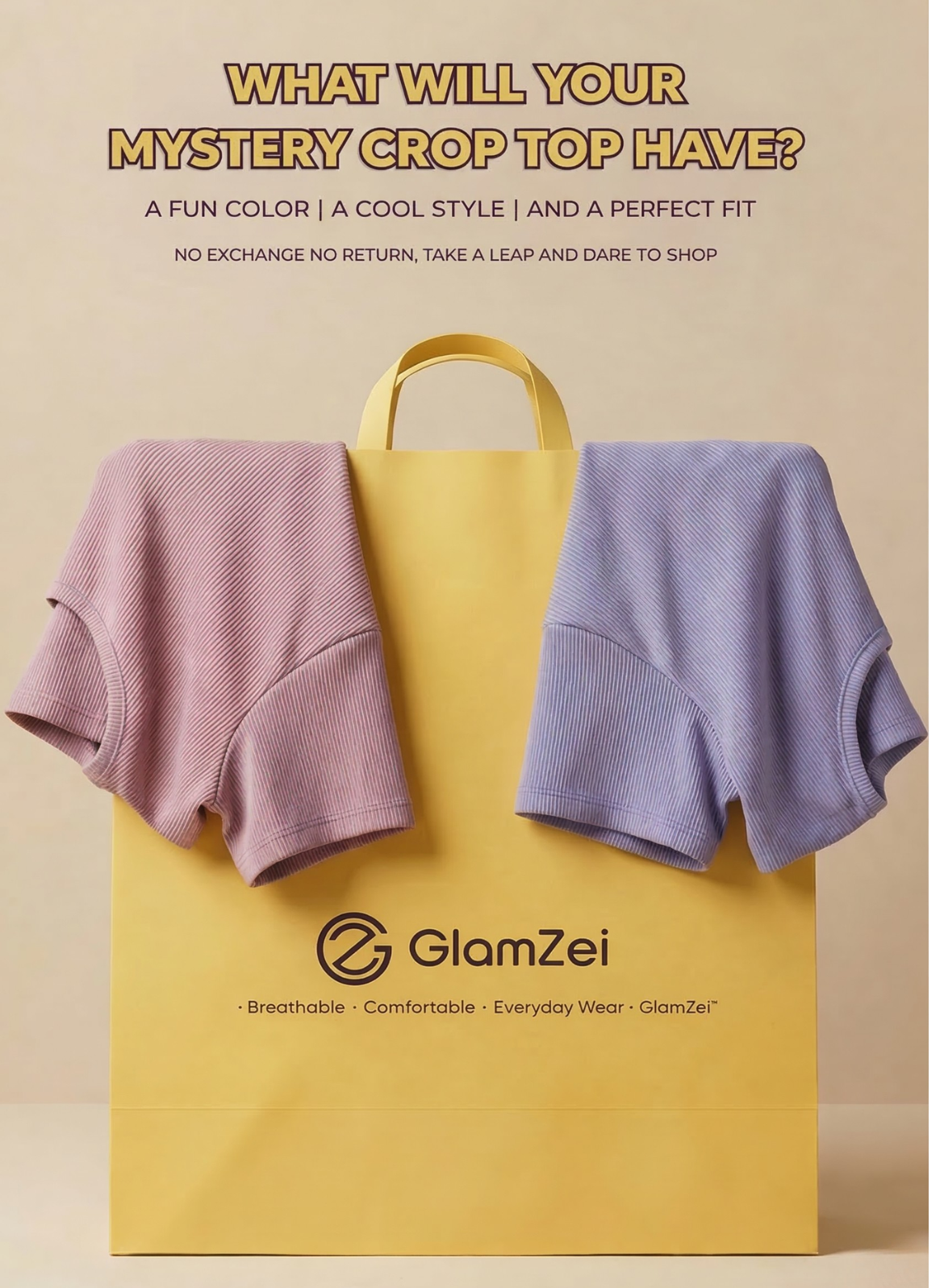 Mystery Box – Ribbed Crop Top (Pack of 3)
