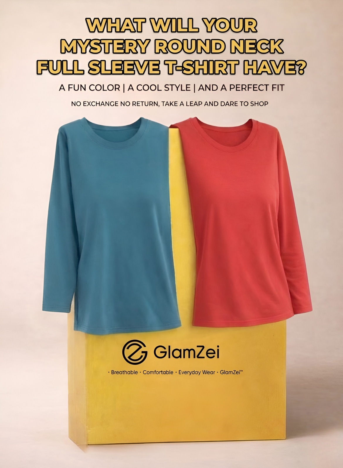 Mystery Box – Round Neck Full Sleeve T-shirts (Pack Of 3)