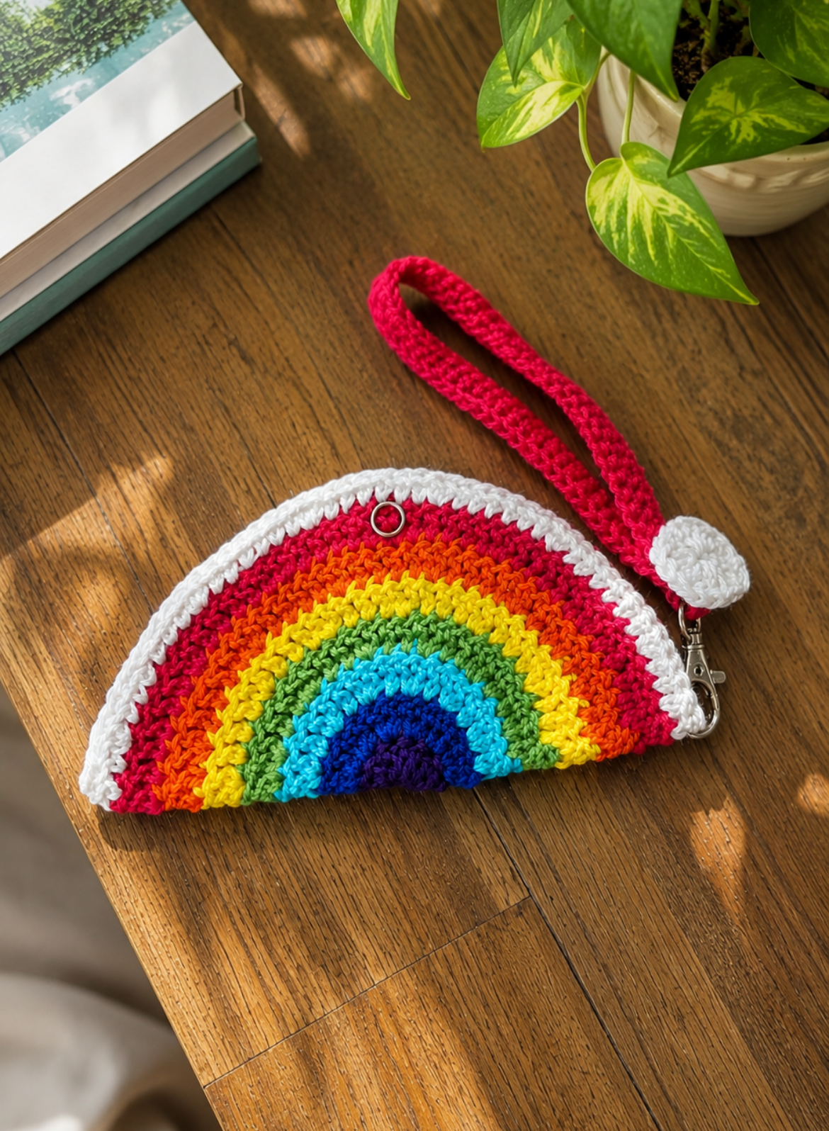 Crochet Rainbow Eyeglass Lanyard