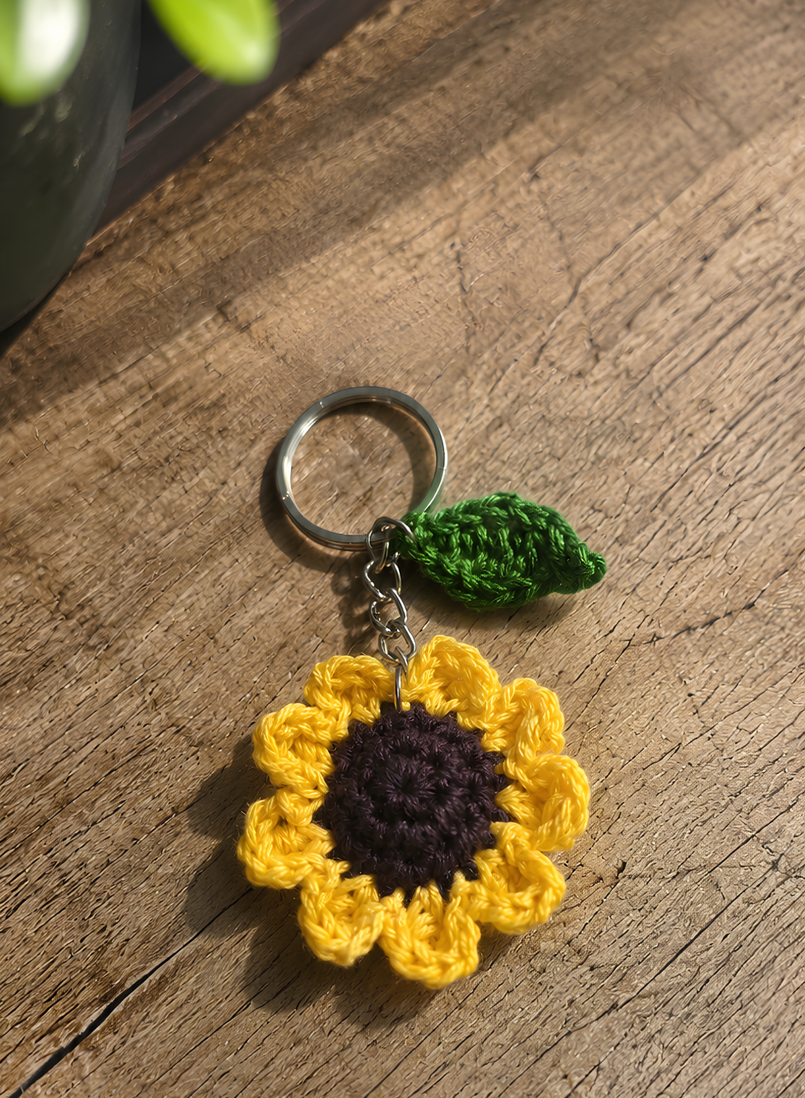 Handmade Sunflower Keychain