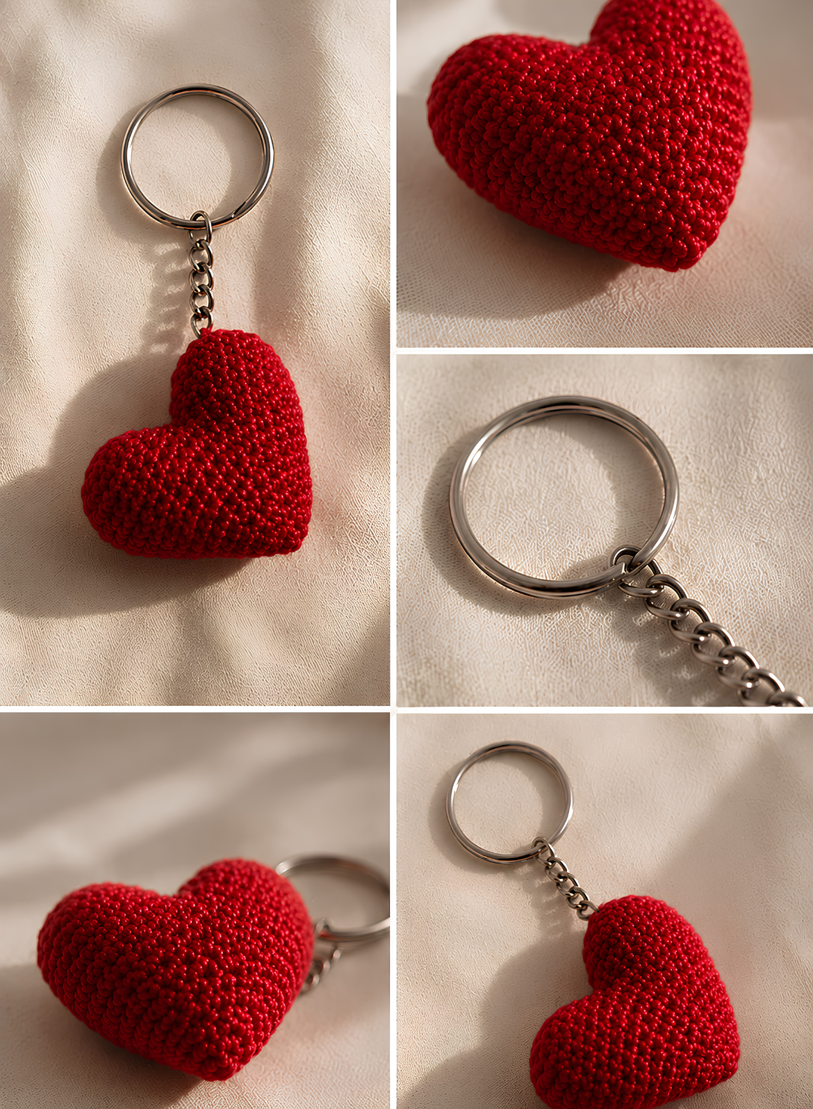 Cherry Heart Keychain