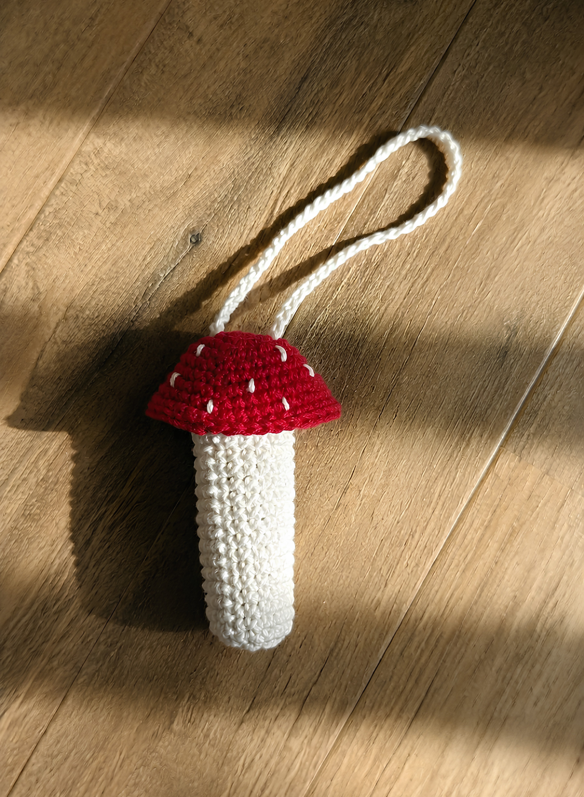 Crochet Mushroom Lipstick Holder