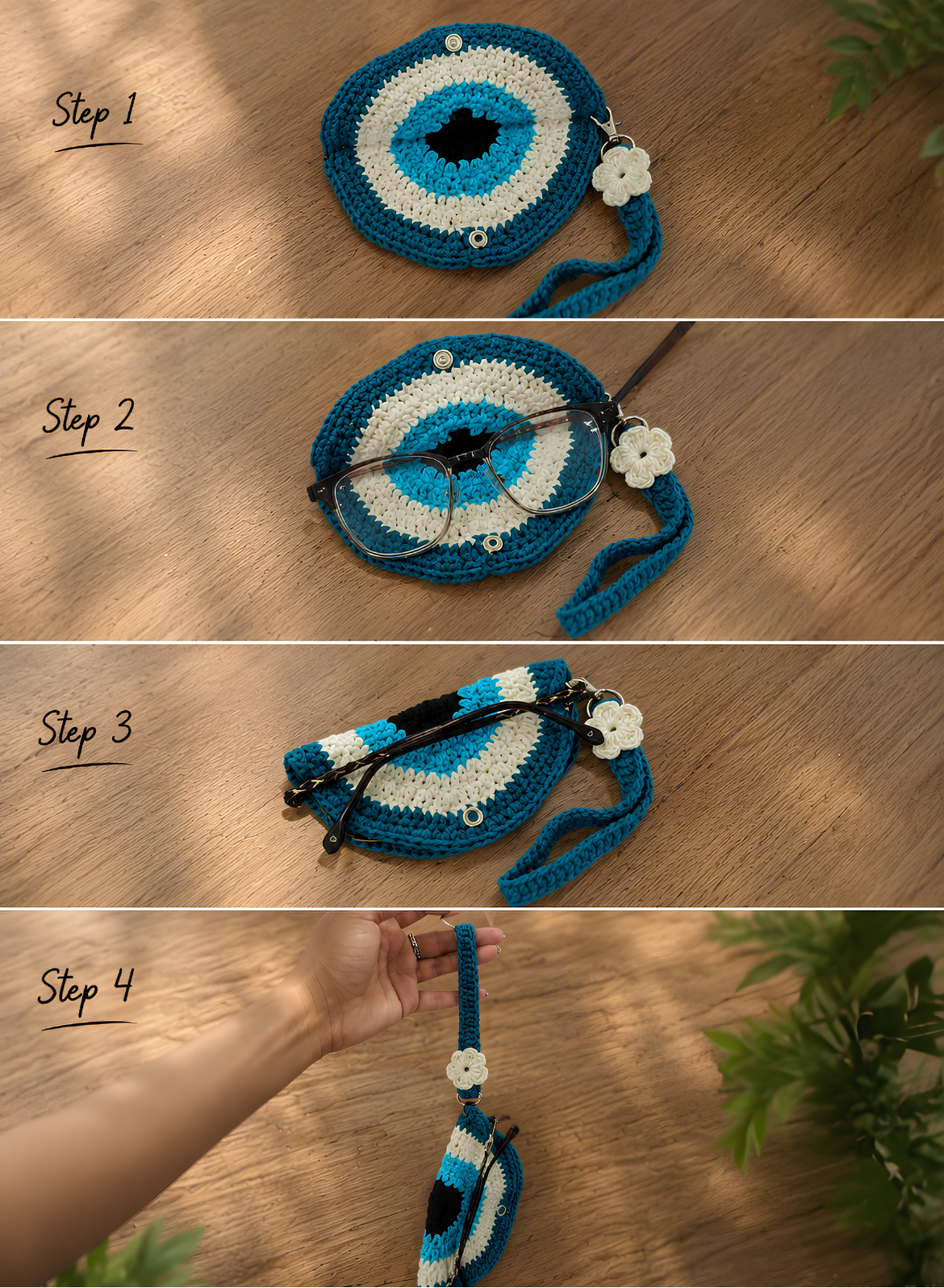 Handmade Evil Eye Glasses Holder