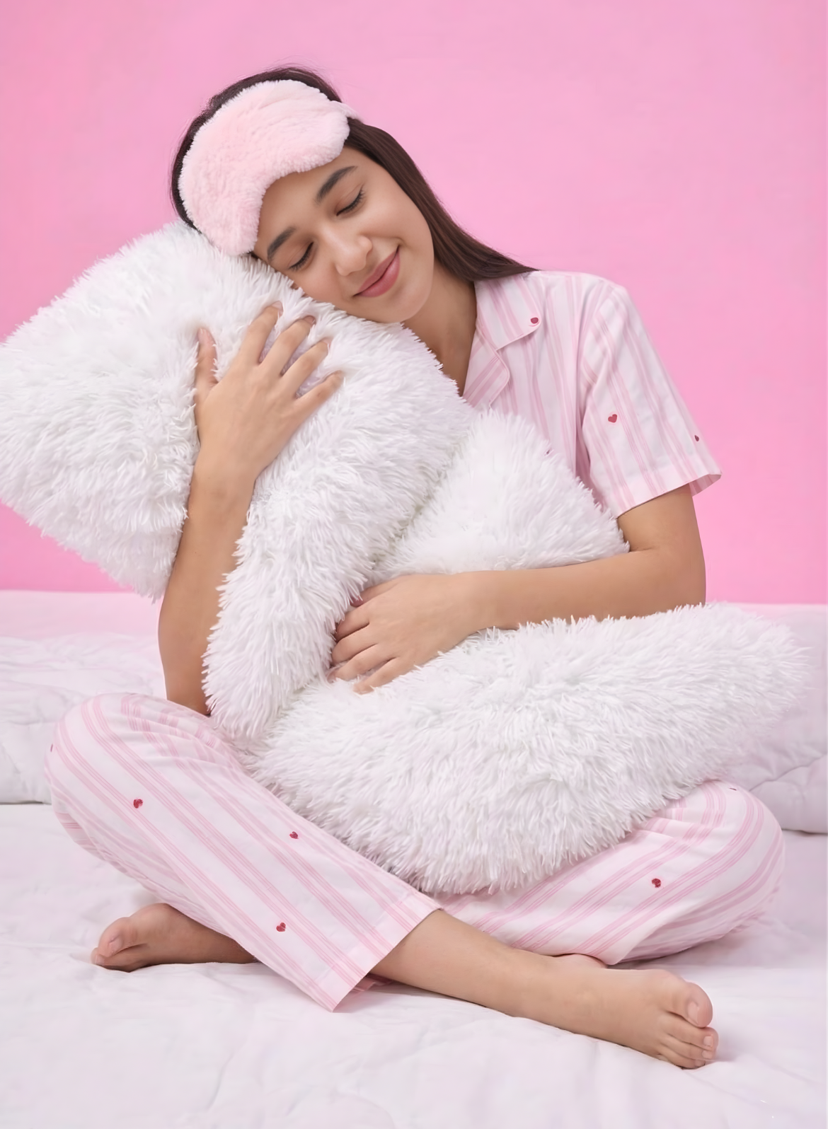 Blush Heart Stripe Pajama Set
